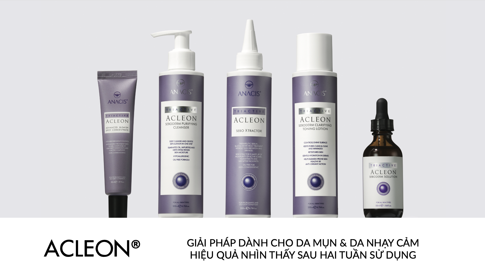 Set acleon for acne skin