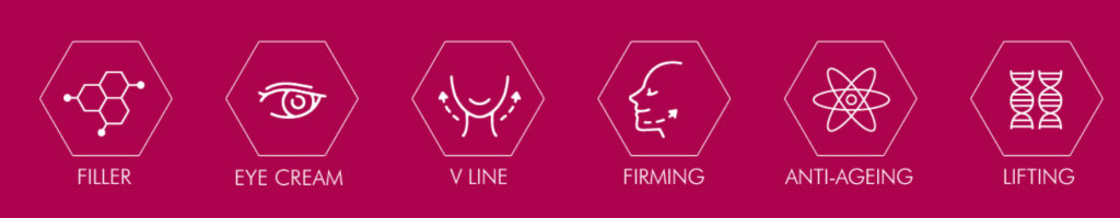 V firming cream effect